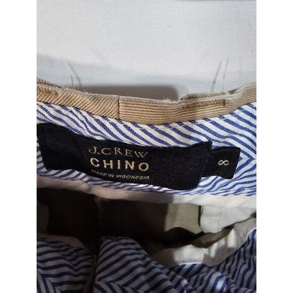 J.Crew Women’s Cotton Chino Broken In Tan Shorts Summer Classic Sz 8 - Picture 4 of 4